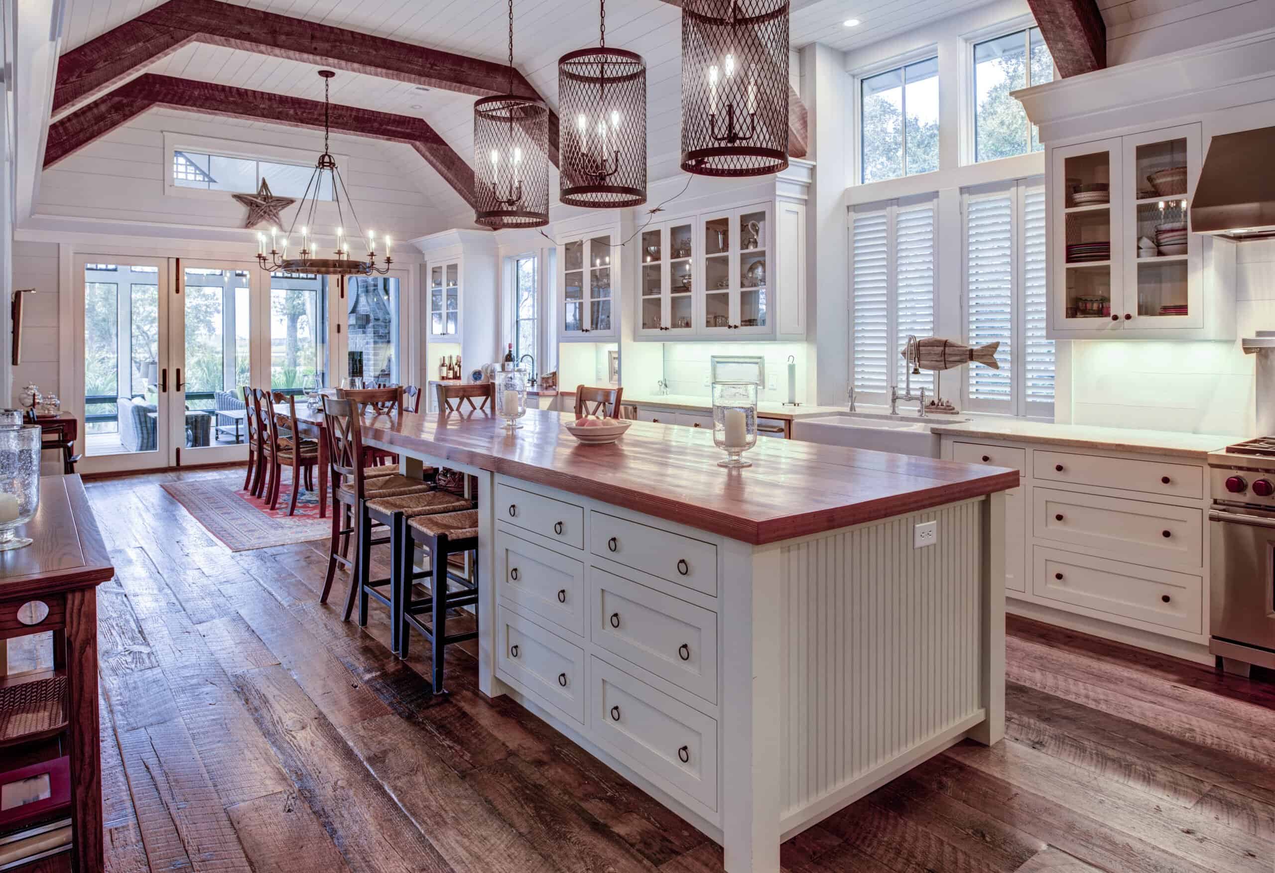 Luxury kitchen and dining room