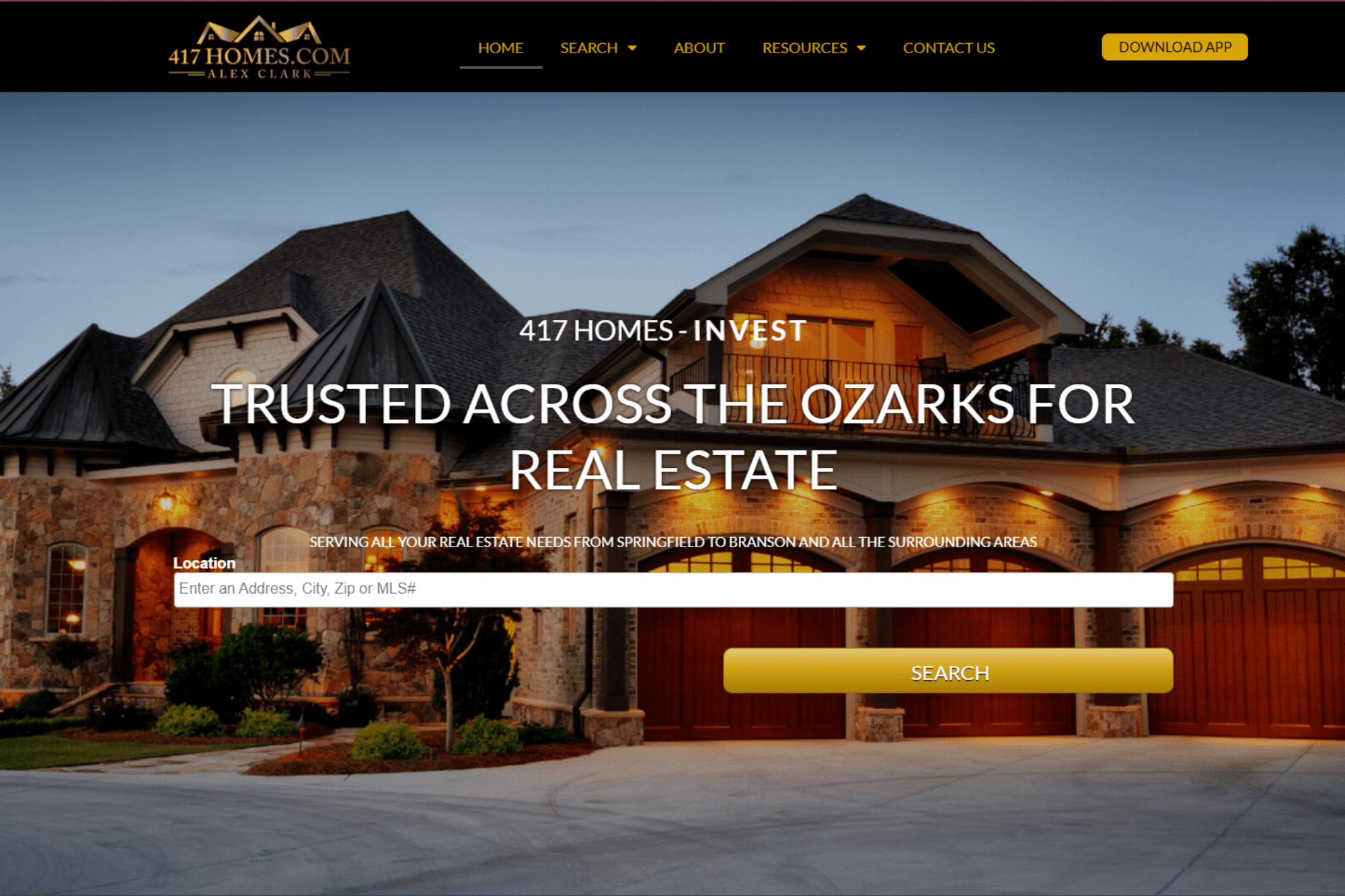 website designed for 417 Homes
